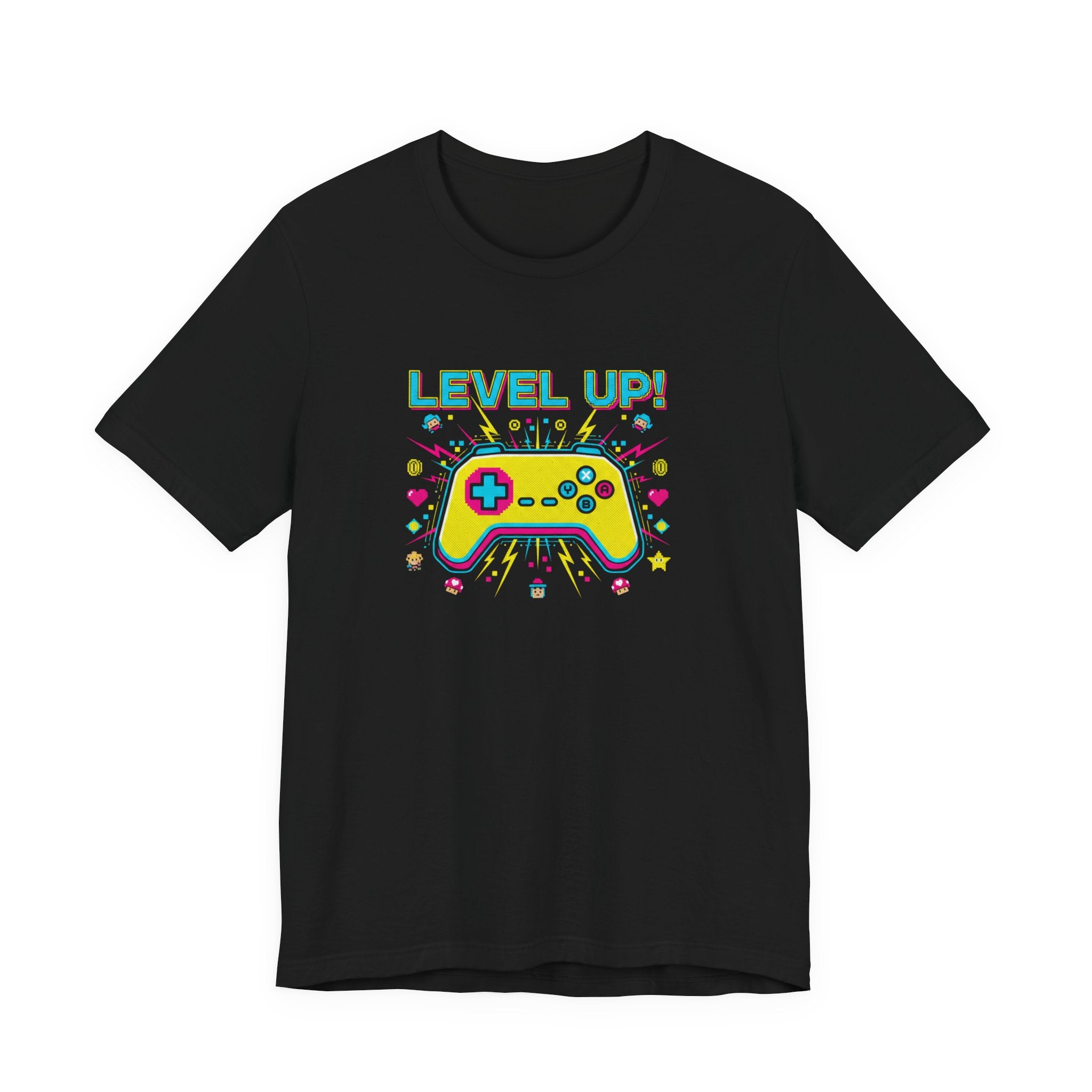 Pixel Art Controller Tee — "Level Up!" Retro Gamer T-Shirt