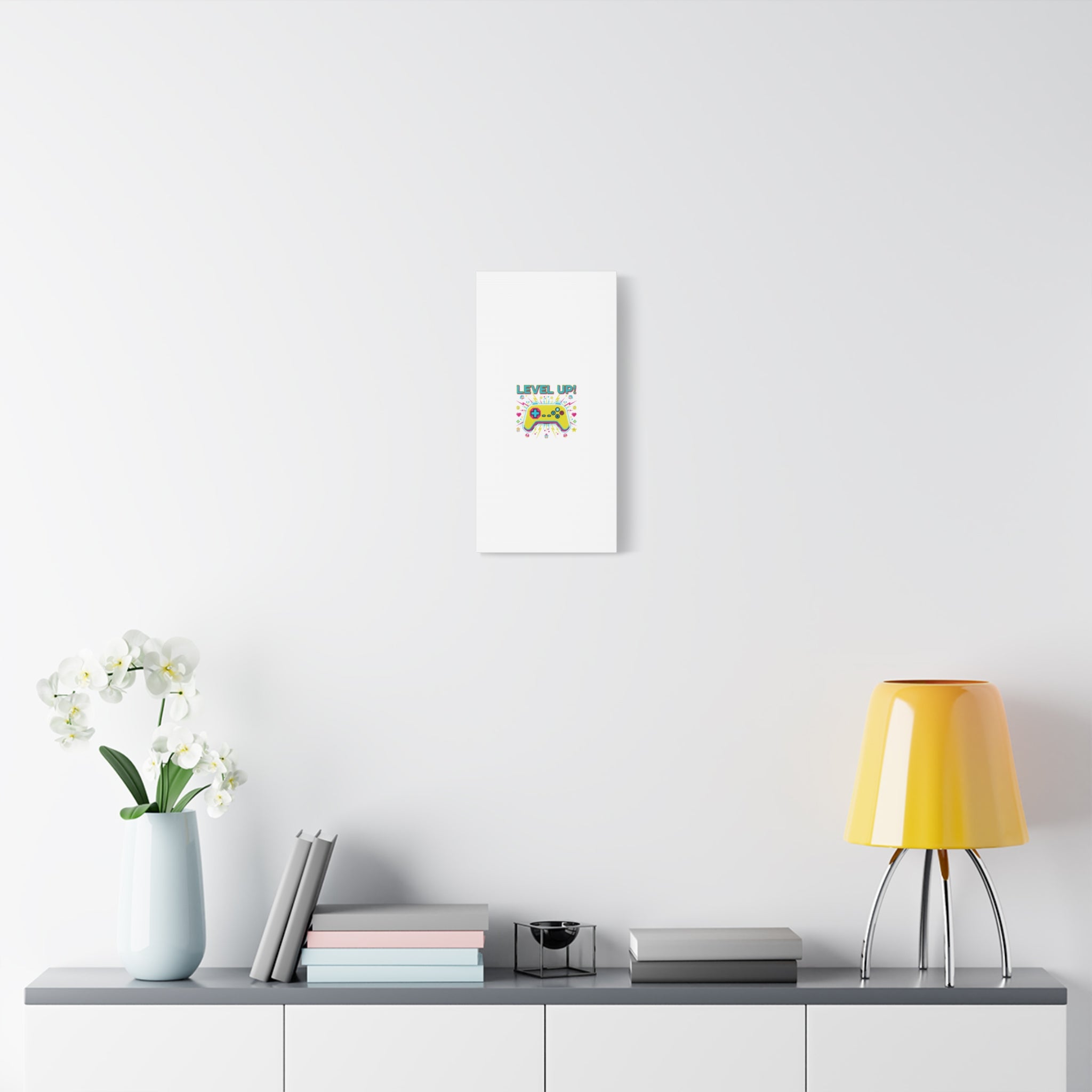 Level Up! Pixel Controller Canvas | Gaming Geek Culture, Retro Pixel Art