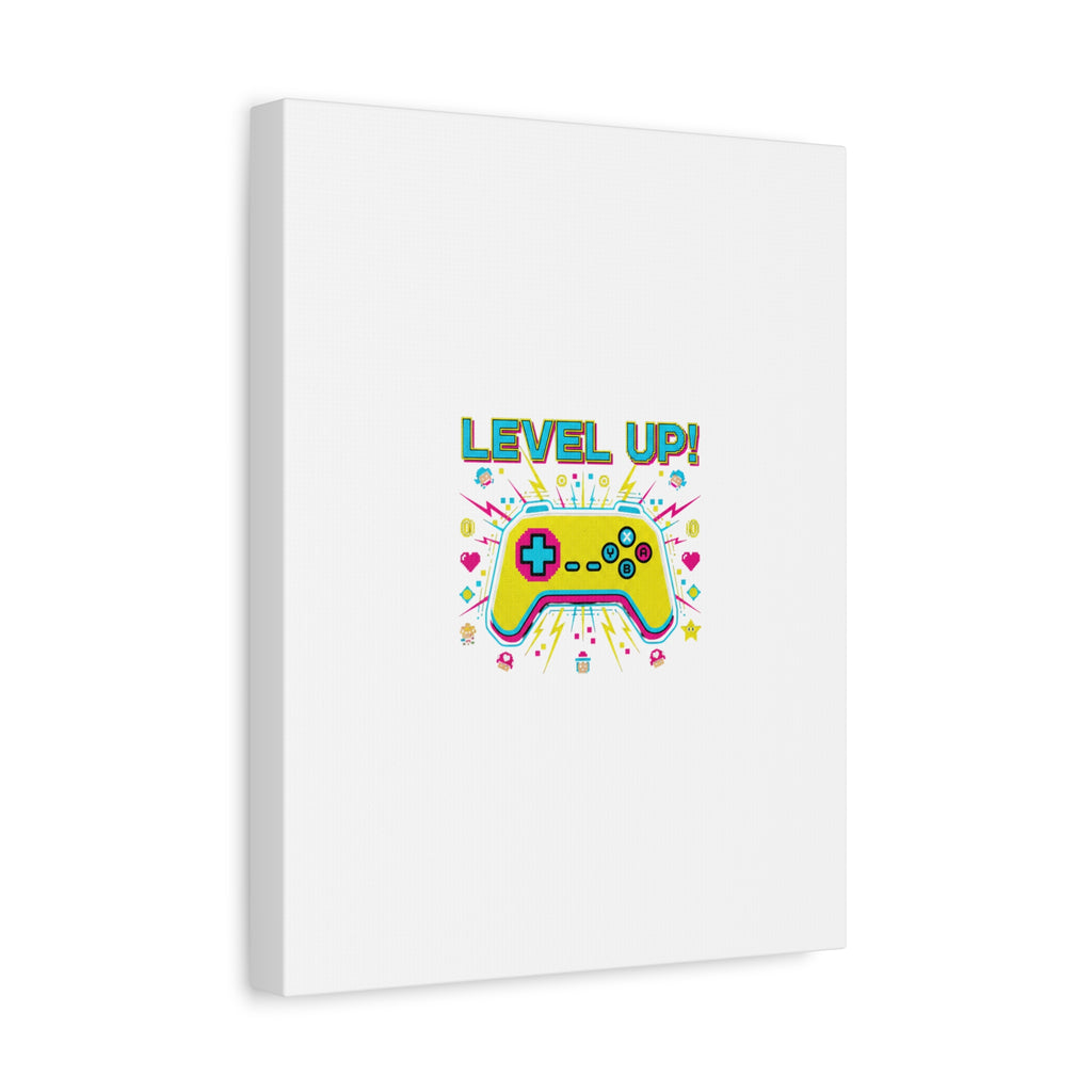Level Up! Pixel Controller Canvas | Gaming Geek Culture, Retro Pixel Art