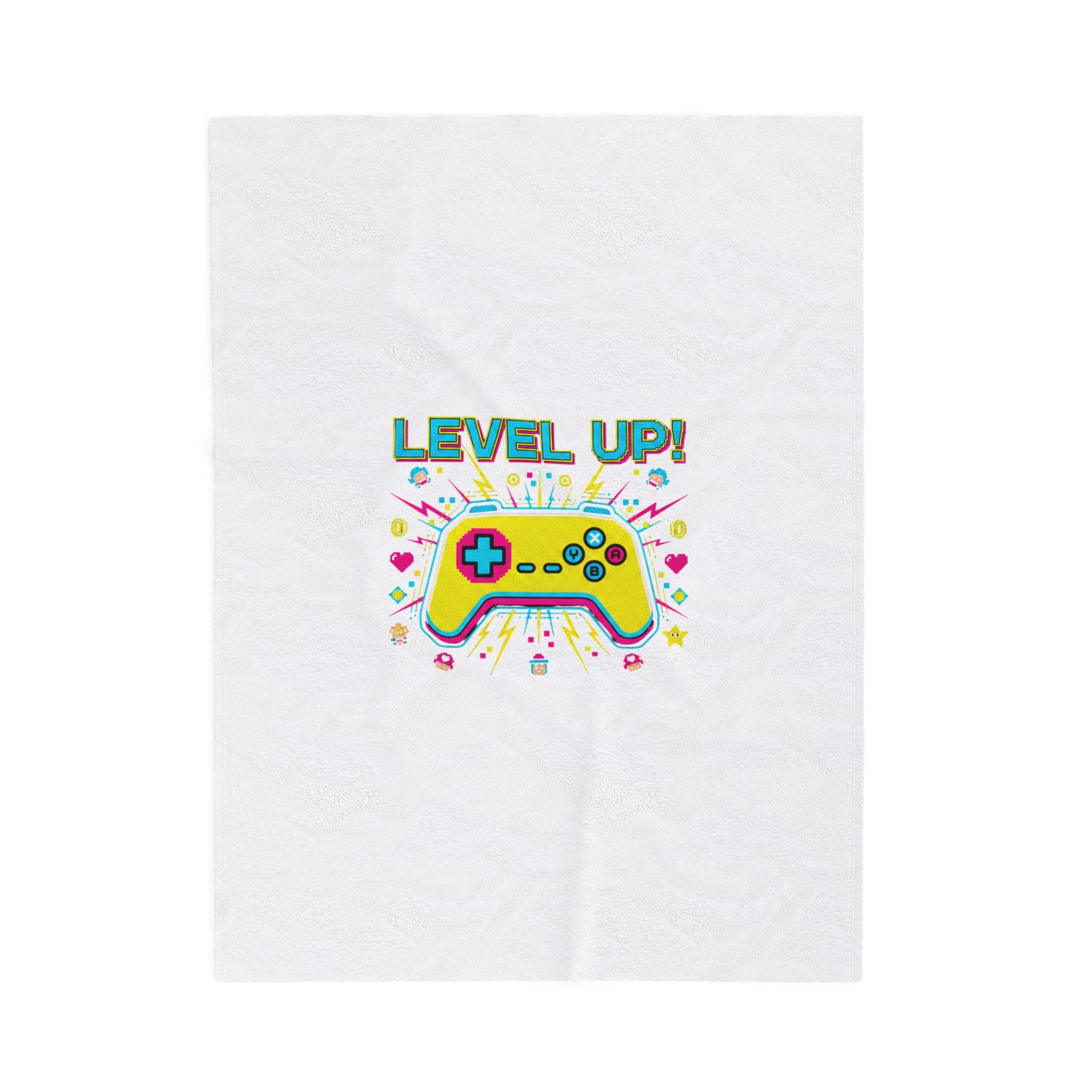 Level Up! Controller Pixel Art Blanket | Retro Gaming, Indie RPG Meme
