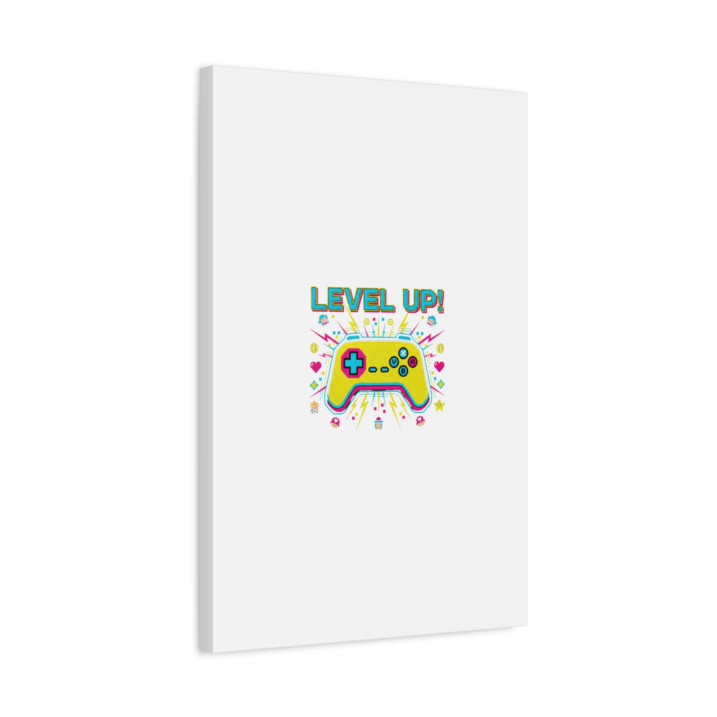 Level Up! Pixel Controller Canvas | Gaming Geek Culture, Retro Pixel Art