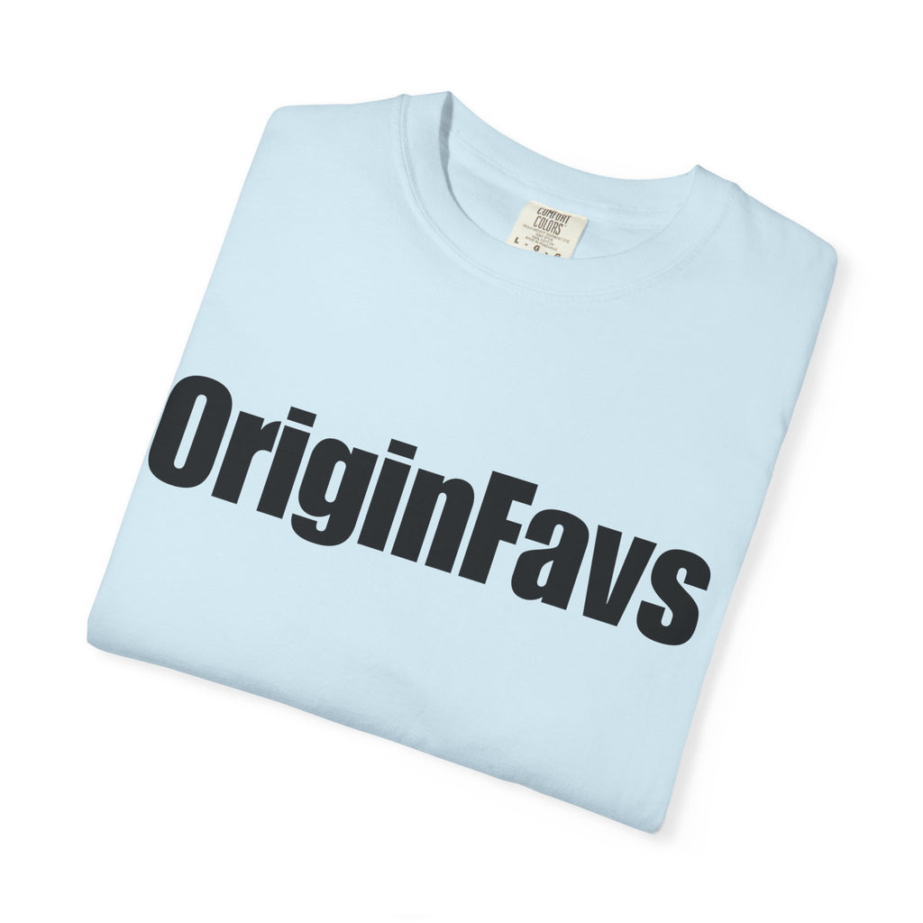 OriginFavs Logo T‑Shirt — Minimal Text Graphic Tee
