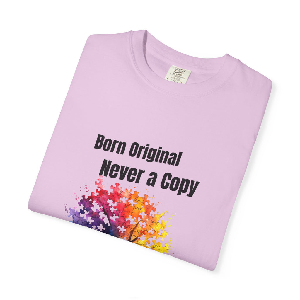Born Original Never a Copy T-Shirt — Rainbow Tree Graphic Tee