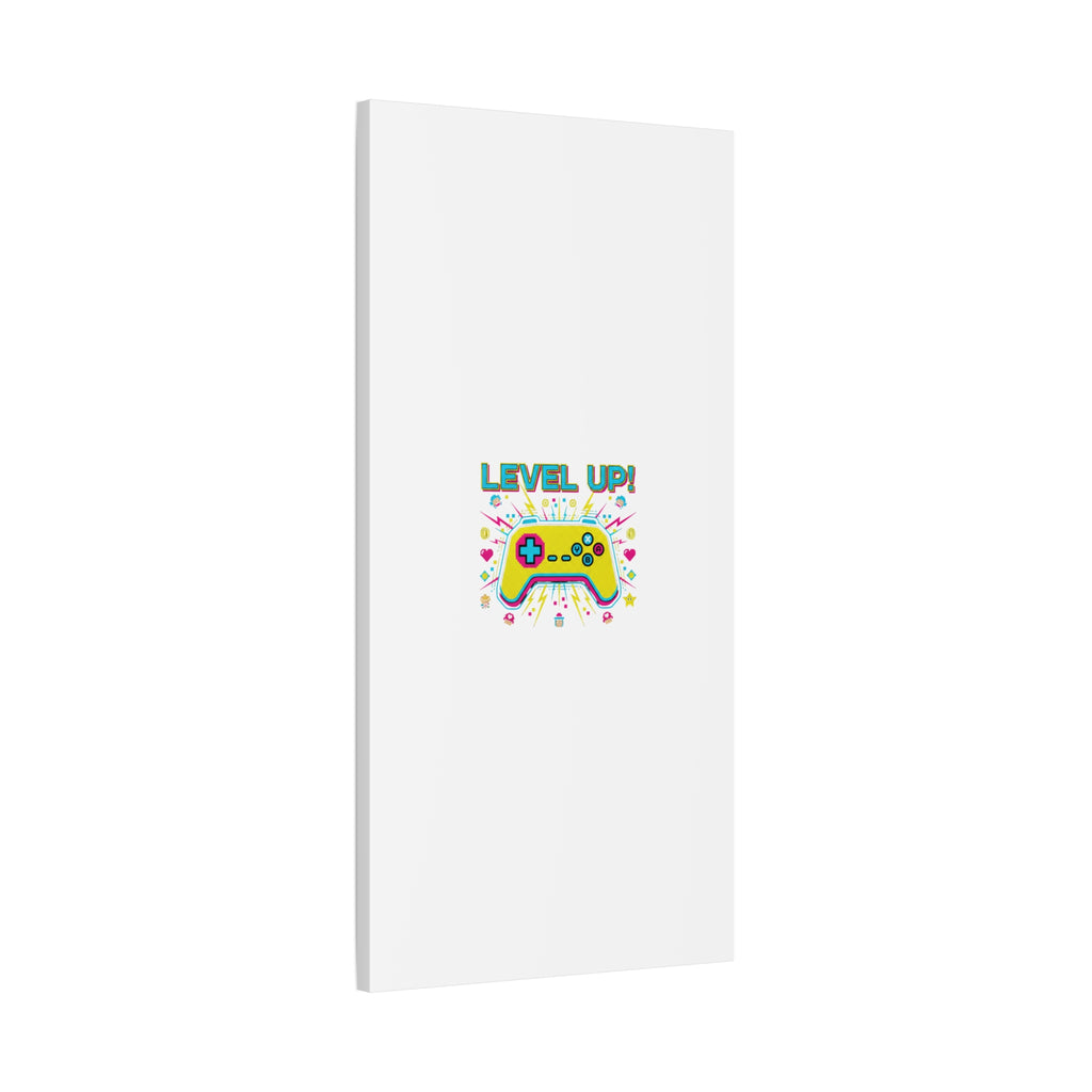 Level Up! Pixel Controller Canvas | Gaming Geek Culture, Retro Pixel Art