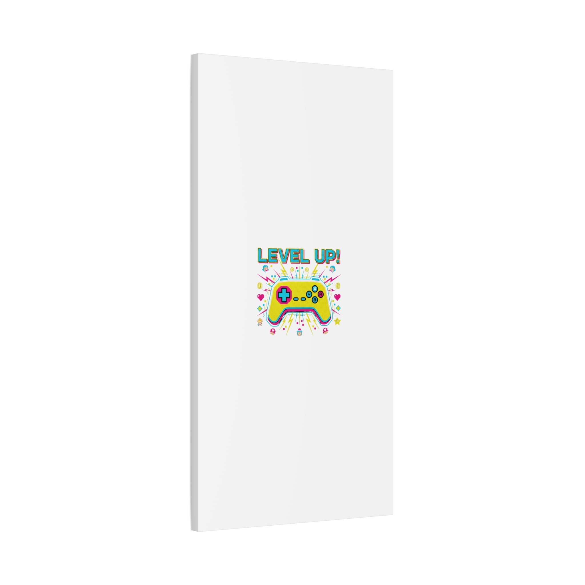 Level Up! Pixel Controller Canvas | Gaming Geek Culture, Retro Pixel Art