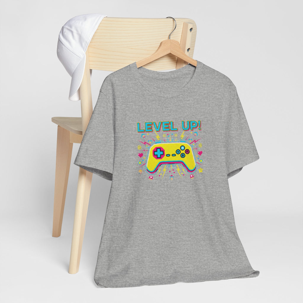 Pixel Art Controller Tee — "Level Up!" Retro Gamer T-Shirt