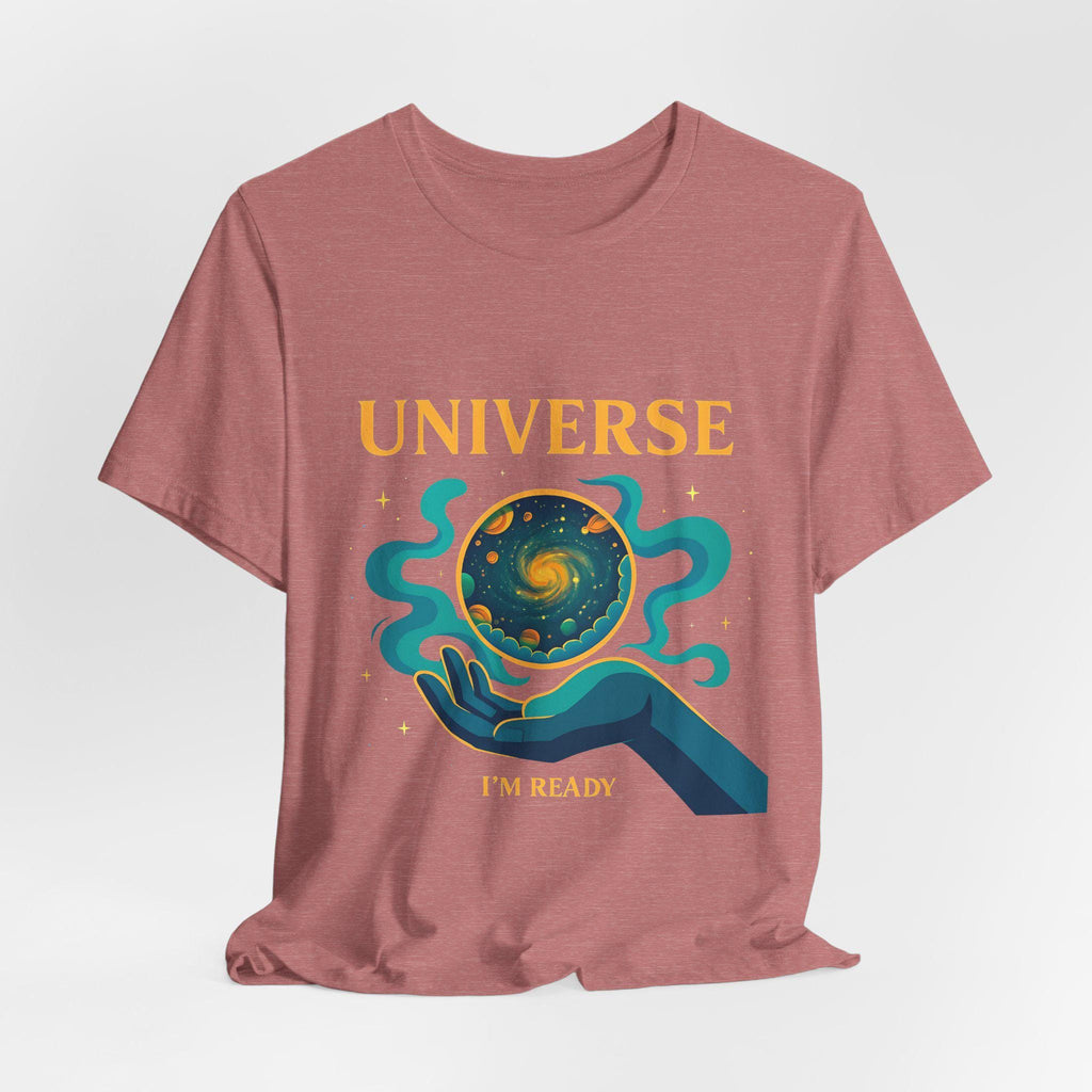Universe Hand Holding Galaxy Tee | celestial illustration, planet artwork