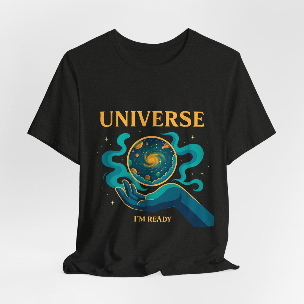 Universe Hand Holding Galaxy Tee | celestial illustration, planet artwork
