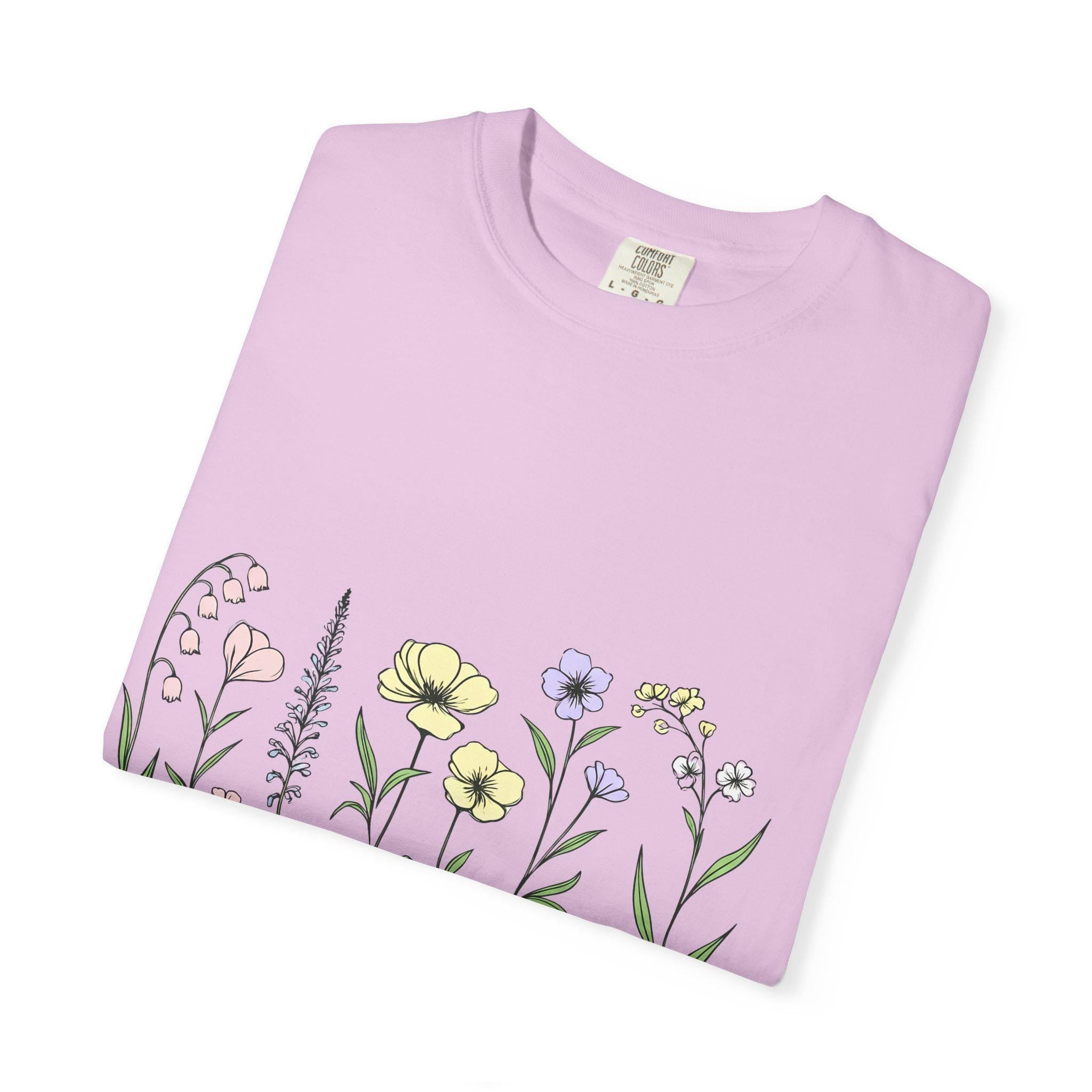 Wildflower Sketch T-shirt | Botanical Floral Illustration