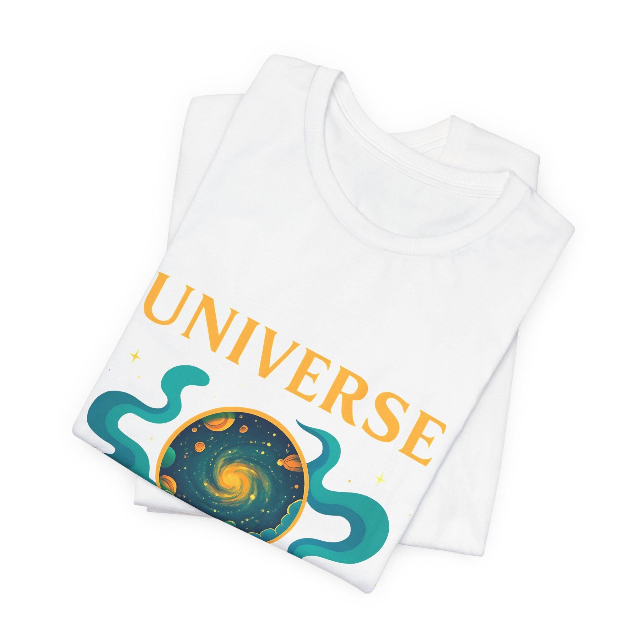 Universe Hand Holding Galaxy Tee | celestial illustration, planet artwork
