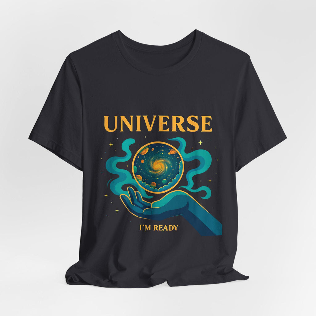 Universe Hand Holding Galaxy Tee | celestial illustration, planet artwork