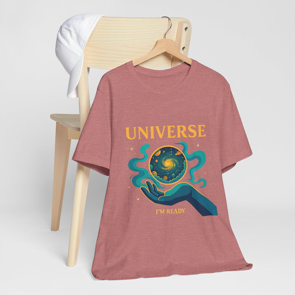 Universe Hand Holding Galaxy Tee | celestial illustration, planet artwork